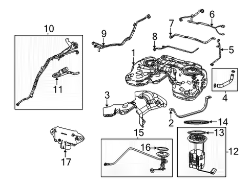 2021 Jeep Grand Cherokee L Fuel Supply Line-Fuel Vapor Diagram for 68472569AA