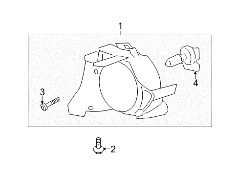 2014 Chevrolet Captiva Sport Fog Lamps Fog Lamp Assembly Diagram for 96830933