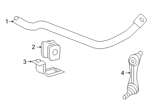 2013 Chevrolet Corvette Stabilizer Bar & Components - Front Stabilizer Bar Insulator Diagram for 25796968