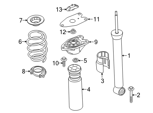 2021 BMW X1 Shocks & Components - Rear Conical Ring Diagram for 33506864789