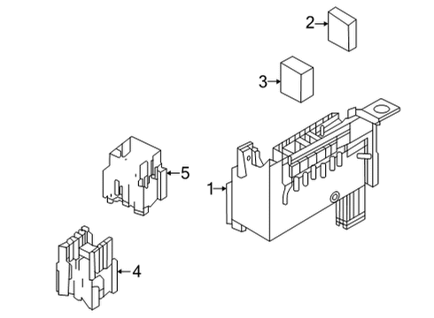 2021 Nissan Rogue Fuse & Relay Housing-Fusible Link, Holder Diagram for 24381-6RA0A