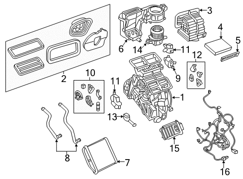 2019 Jeep Renegade A/C & Heater Control Units Wiring-A/C And Heater Diagram for 68413824AA