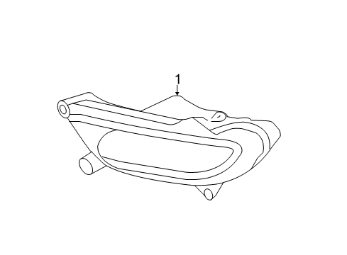 2014 Kia Sedona Fog Lamps Front Fog Lamp Assembly, Right Diagram for 922024D300