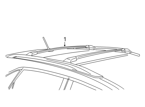 2015 Toyota Venza Roof Rack Roof Rail Diagram for PT278-0T130