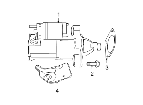 2011 Jeep Wrangler Starter Engine Starter Diagram for 4801850AA