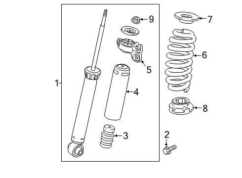 2020 Cadillac XT4 Shocks & Components - Rear Spring Diagram for 84869404