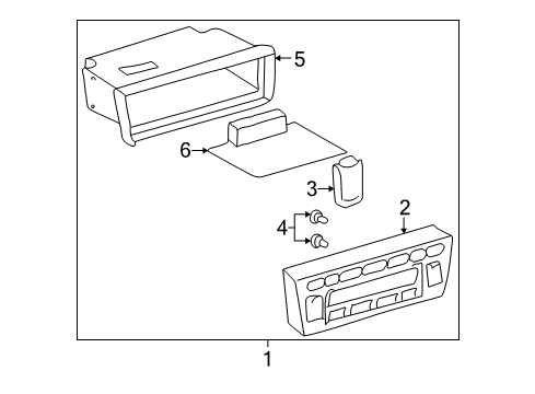 2002 Toyota Avalon A/C & Heater Control Units Housing Diagram for 55912-07010