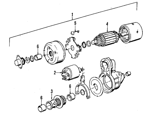 1991 BMW 535i Starter Free Wheel Pinion Diagram for 12411726031