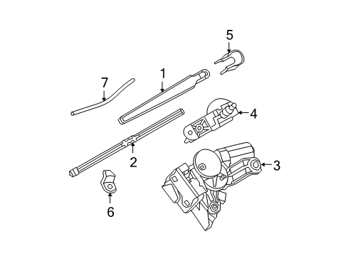 2009 BMW 328i xDrive Wiper & Washer Components Wiper Axle Cover Diagram for 61627142604