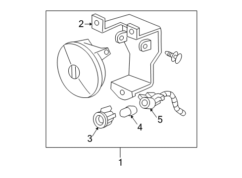 2003 GMC Yukon XL 1500 Fog Lamps Fog Lamp Assembly Diagram for 16531086