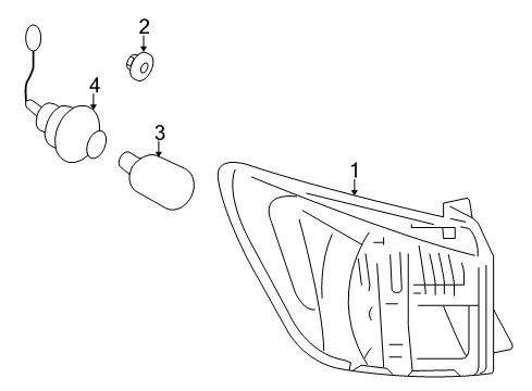 2011 Lexus IS250 Bulbs Socket & Wire, Rear Combination Lamp Diagram for 81555-53230