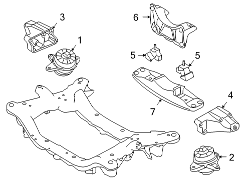 2012 Hyundai Genesis Engine & Trans Mounting Insulator-Hydraulic, LH Diagram for 21812-3N500