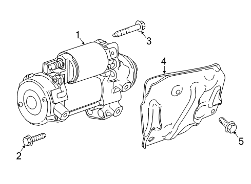 2018 Chevrolet Camaro Starter Starter Diagram for 12667974