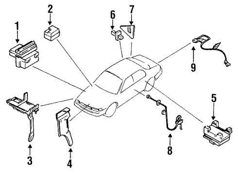 1995 Infiniti J30 ABS Components Module Assy-Anti Skid Diagram for 47850-10Y00