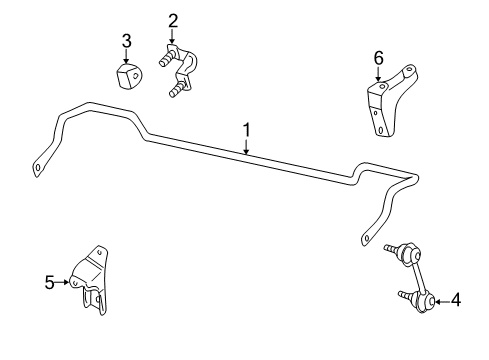 1998 Nissan Altima Stabilizer Bar & Components - Rear Bracket Assy-Stabilizer Mounting Diagram for 56234-2B500