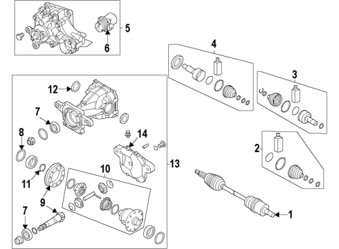2021 Kia Telluride Rear Axle, Axle Shafts & Joints, Differential, Drive Axles, Propeller Shaft Actuator Assy Diagram for 478994G500