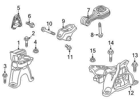 2022 Honda Civic Engine & Trans Mounting RUBBER ASSY Diagram for 50820-T21-A12