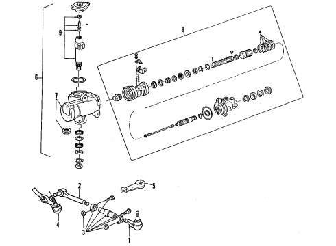 1992 Ford Explorer Fuel Injection Outer Tie Rod Diagram for F1TZ3A131B