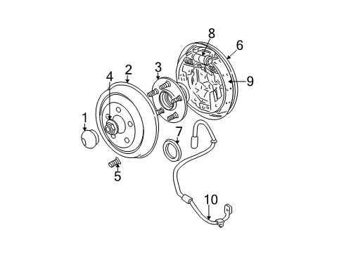 2005 Chrysler PT Cruiser Brake Components Line-Brake Diagram for 5273998AC