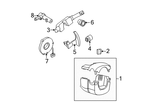 2014 Nissan Maxima Switches Switch Assembly-Auto Trans, Steering Diagram for 25549-ZX70A