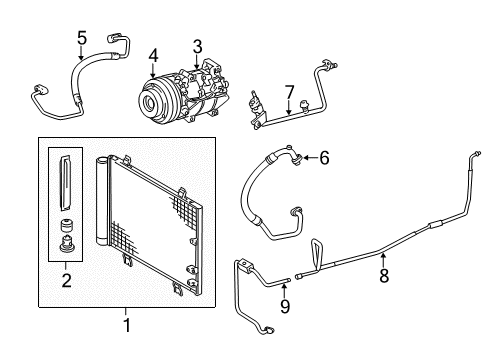 2016 Lexus GS F Air Conditioner CONDENSER Assembly Diagram for 88460-30C50