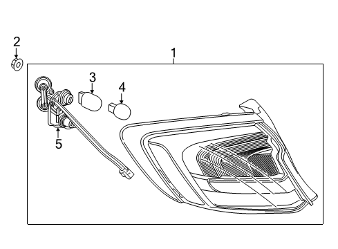 2017 Buick LaCrosse Bulbs Tail Lamp Assembly Diagram for 26253088