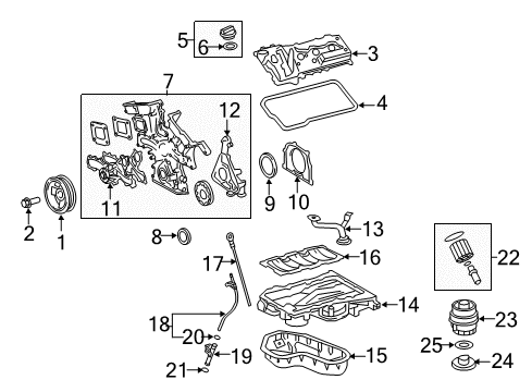 2013 Toyota Camry Filters Air Filter Diagram for 17801-0H050