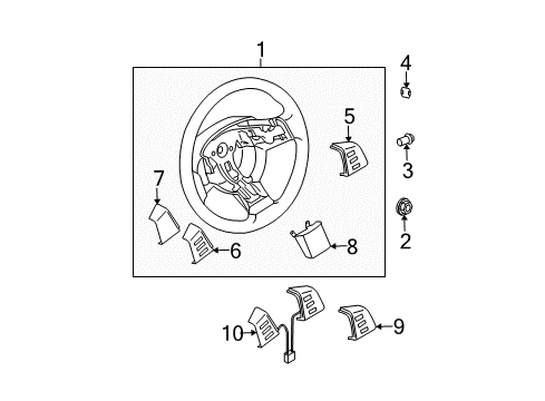 2006 Nissan Quest Steering Column & Wheel, Steering Gear & Linkage Switch Assembly - Steering Diagram for 25550-ZM08A