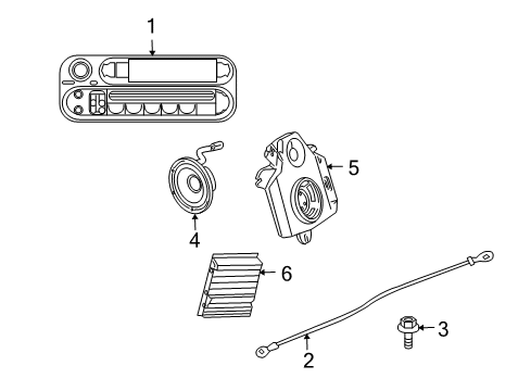 2010 Dodge Viper Sound System Clip Diagram for 4793468