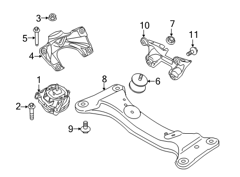 2017 BMW M4 Engine & Trans Mounting Asa Screw, Self-Tapping Diagram for 07129907250