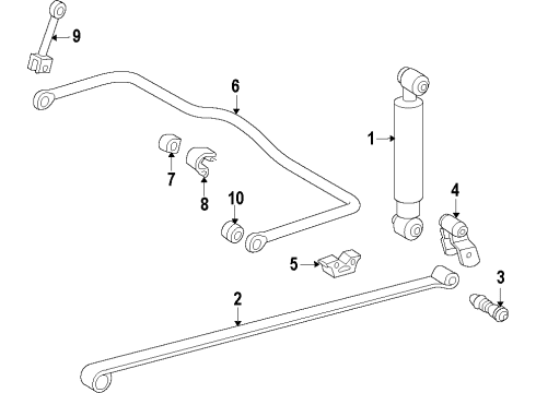 2007 Dodge Sprinter 2500 Rear Suspension Components, Stabilizer Bar Link-STABILIZER Bar Diagram for 68013817AA