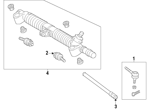 2012 Scion iQ Steering Column & Wheel, Steering Gear & Linkage Adjust Tube Diagram for 45406-74010