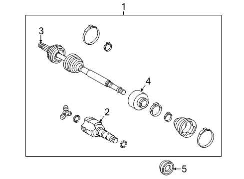 2018 Toyota Corolla Drive Axles - Front Axle Assembly Diagram for 43420-02B62