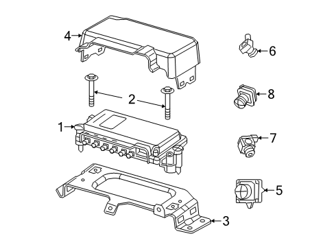 2019 Ram 2500 Electrical Components Camera-Forward Facing Diagram for 4672644AJ