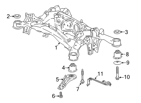 2018 Lexus LS500h Suspension Mounting - Rear Rear Cushion Diagram for 52275-11010