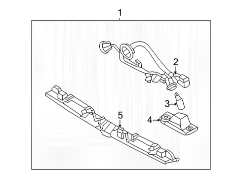 2022 Hyundai Tucson License Lamps Lamp Assembly-License Plate, LH Diagram for 92503-A9000