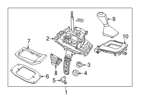 2014 Chevrolet SS Gear Shift Control - AT Shifter Diagram for 92292465