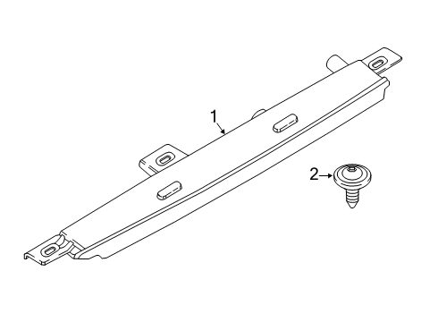 2022 BMW X2 High Mount Lamps Third Stoplamp Diagram for 63257487689