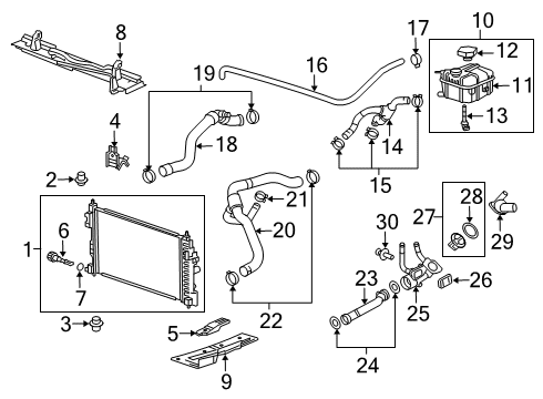 2011 Buick Regal Powertrain Control Housing Asm-Engine Coolant Thermostat Diagram for 12605853