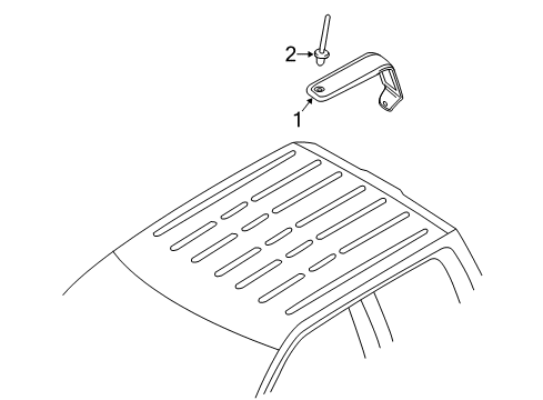 2011 Ford F-150 Exterior Trim - Cab Roof Molding Diagram for 9L3Z-1651728-AA