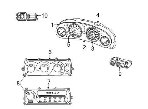 2004 Dodge Intrepid Switches Cluster Diagram for 4760409AI