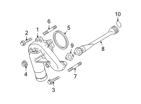 2014 Chevrolet Express 2500 Cooling System, Radiator, Water Pump, Cooling Fan Water Pump Upper Bolt Diagram for 10095393