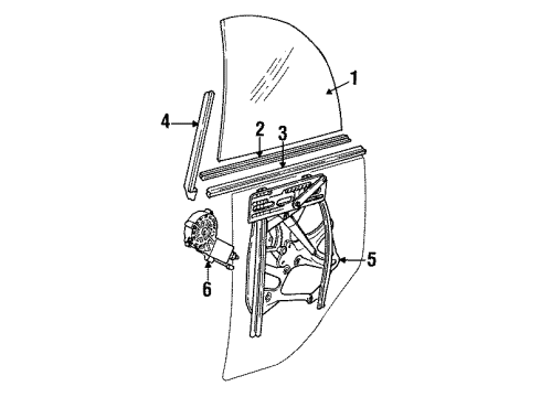 1988 BMW 325i Glass & Hardware - Quarter Panel Weatherstrip Diagram for 51311972249