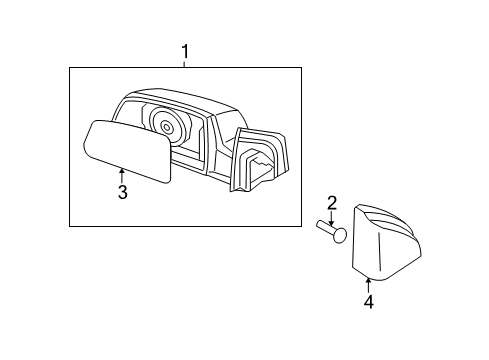 2006 Hyundai Accent Outside Mirrors Mirror & Holder-Outside Rear, RH Diagram for 87621-1E020