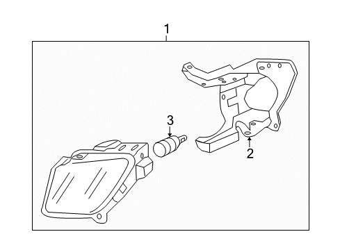 2015 Hyundai Tucson Bulbs Front Driver Side Fog Light Assembly Diagram for 92201-2S000