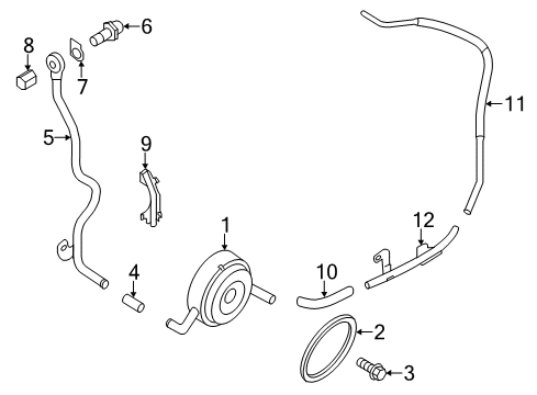 2014 Infiniti QX60 Oil Cooler Hose Water Diagram for 21306-JA13B