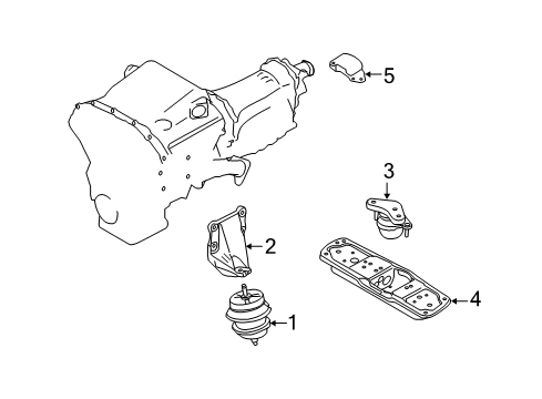 2014 Infiniti Q50 Automatic Transmission Bracket-Engine Mounting, LH Diagram for 11233-4GA0A