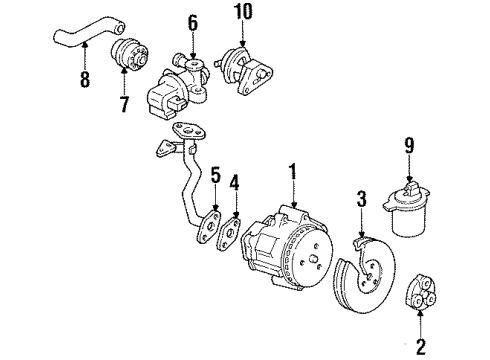 1996 Chevrolet Caprice Emission Components Hose-Secondary Air Injection Pump Diagram for 12552787