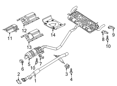 2017 Chrysler 200 Exhaust Components Hanger-Exhaust Diagram for 68210059AB