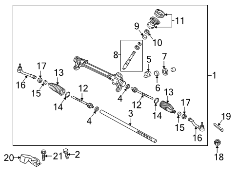 2019 Kia Optima Steering Column & Wheel, Steering Gear & Linkage Heat Protector Assembly Diagram for 57280D4000